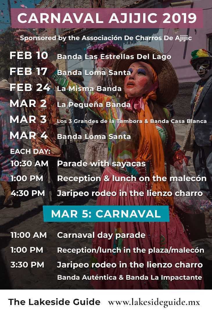 Carnaval Ajijic 2019 Schedule