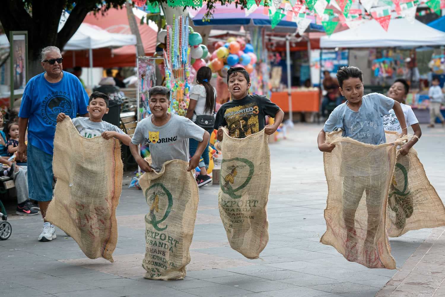 And sack hopping races.
