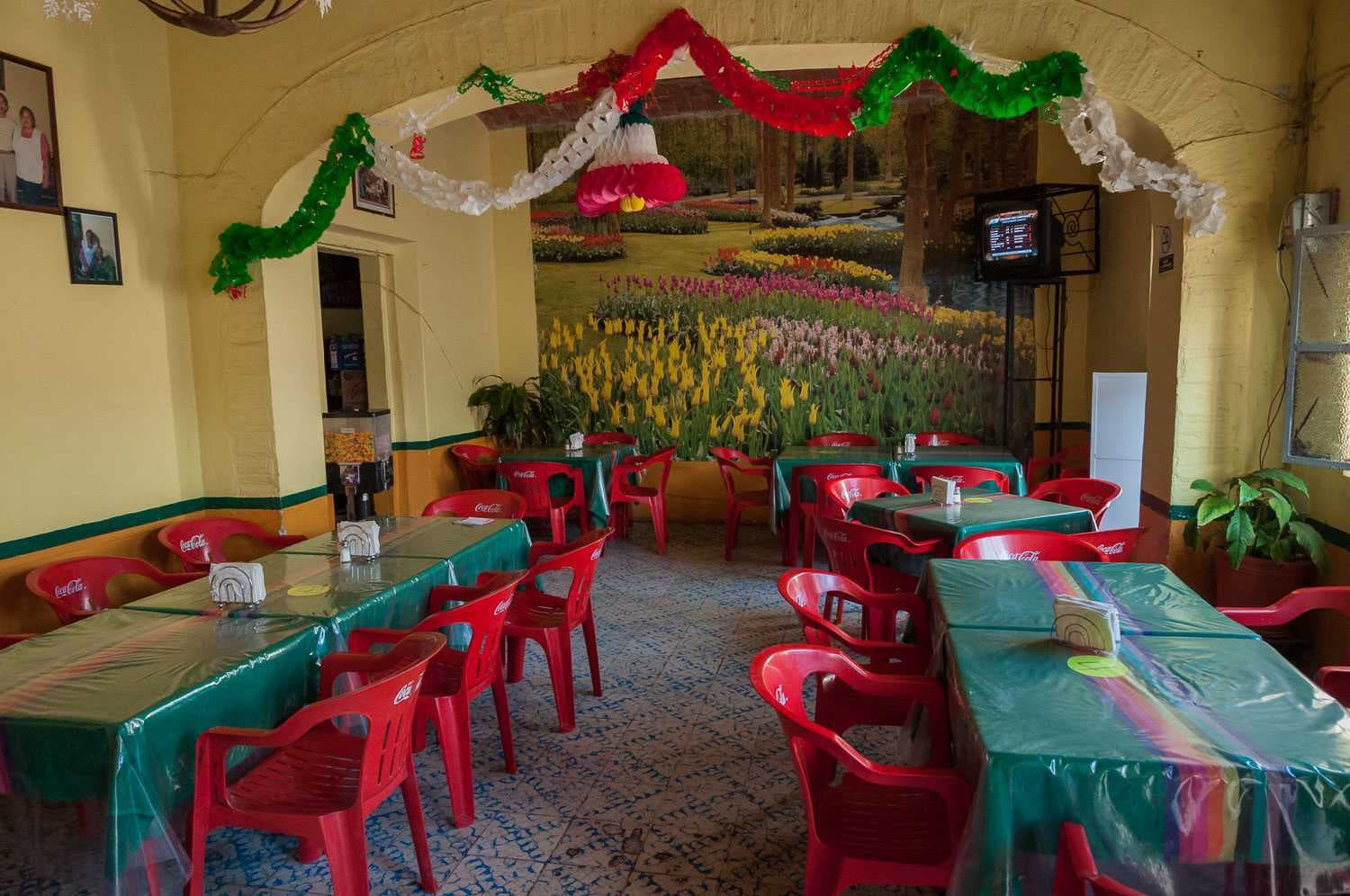 Inside Cenaduría Memo in Ajijic, Jalisco, Mexico.