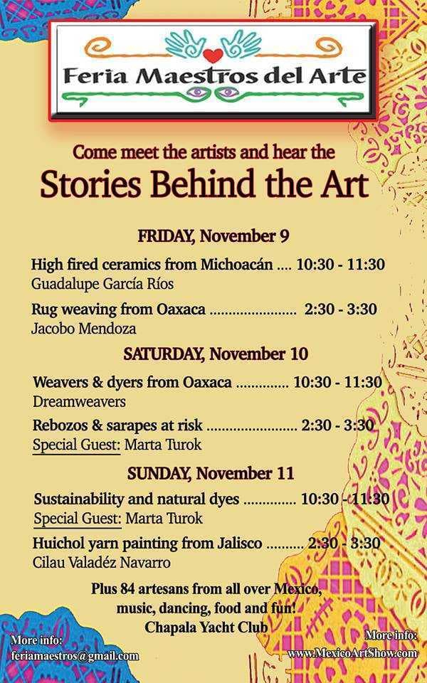 Feria Maestros del Arte 2018 schedule in Chapala