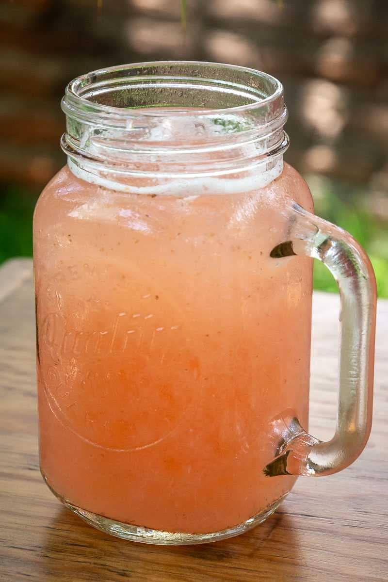 A strawberry agua fresca.